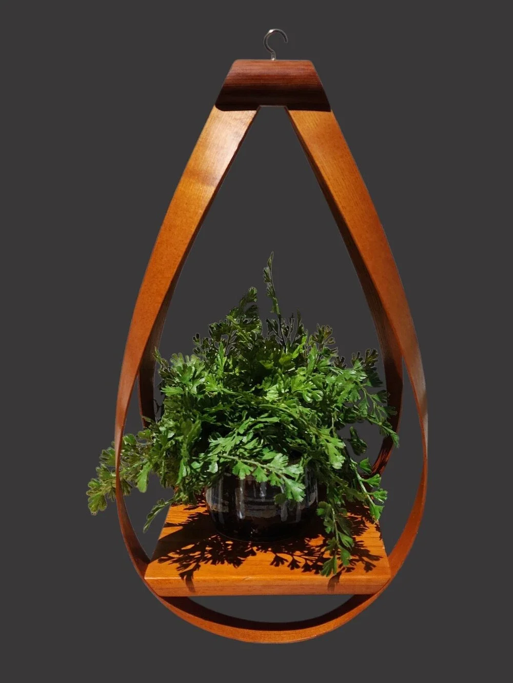 Bentwood Teardrop Shelf Mid Century Danish Teardrop Wood Hanging Shelf 20